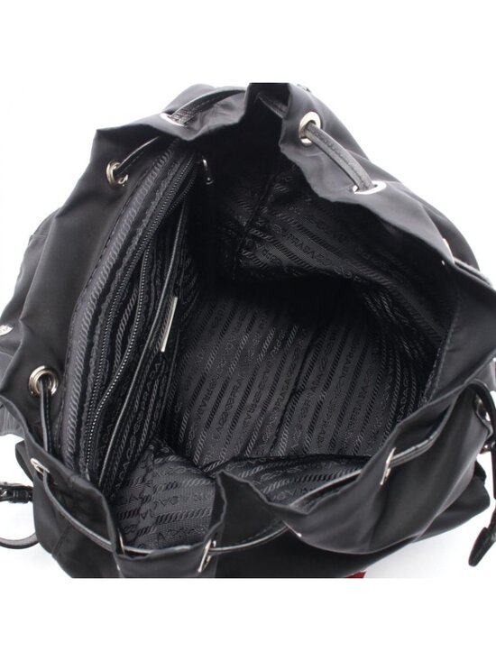 Prada Backpack New Vela Studs Black Nylon Leather main image 5